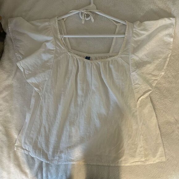 Old Navy Square Neck Flutter Sleeve size M - Picture 1 of 5